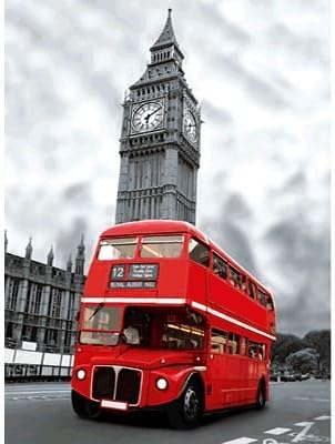 London Souvenir 3D Postcard/Big Ben, London Bus & Telephone Box 2-Flip London 3D Postcard/I Love London Souvenir Postcard Set of 6