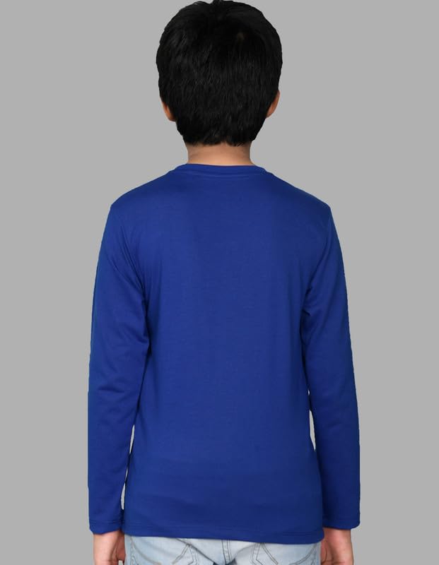 Image of Nusyl Boys Solid Cotton Blend Tshirts - Soft & Comfortable Full-Sleeves T-Shirts | Casual Wear for Kids & Teen Boys | Full Sleeves T-Shirts |- NUBCTSF001-PO2-1