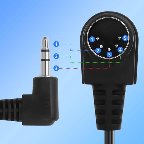 Cable 5 Pin DIN a Jack 3.5mm 0.5 m 2 piezas miniatura 5
