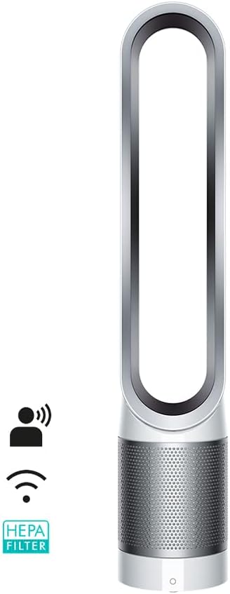 Dyson Pure Cool Link Air Purifier TP03 (White/Silver), Wi-Fi Enabled, Large, Activated Carbon