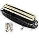 Musiclily Pro ST-DPMC Keramik Humbucker Tonabnehmer Single Coil Format Pickup 9,2K für Strat Style E-Gitarre, Creme Korpus Schwarz Rail