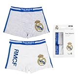 CERDÁ LIFE'S LITTLE MOMENTS Pack Boxer Single Jersey 2 Piezas Real Madrid para Niños – Ropa Interior Oficial Infantil,Diseño Exclusivo, 6-7 años