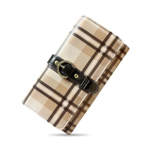 Wallet Women PU Leather RFID Wallet with Zipper Pocket and Multiple Card Slots