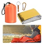 YYTECH Pack saco de dormir y pasamontañas de emerg...: Contenido del envío: 1 saco de dormir de supervivencia, 1 manta de rescate, 1 silbato de señal, 1 mosquetón de metal y bolsa de nailon. Ligera y portátil: la manta de emergencia para primeros auxilios está empaquetada individualmente, con un tamaño d...