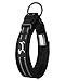 Hund und günstig Kaufen-PETTOM Hundehalsband Verstellbare Nylon Hunde Halsband Atmungsaktives Reflektierend Halsband (Schwarz S)