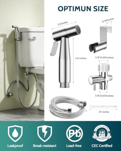 LUFEIDRA Handheld Bidet Sprayer, Adjustable Water Pressure, RV Toilet Use - 5