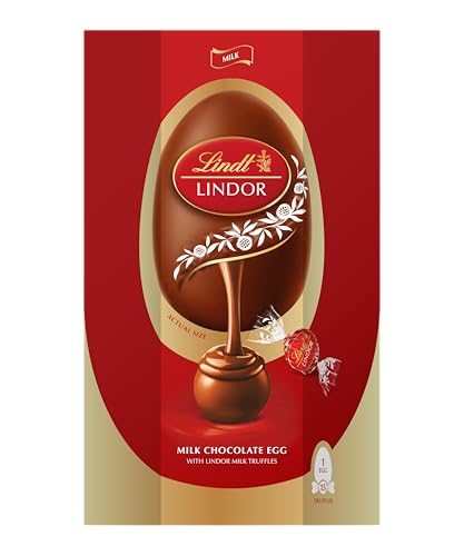 Lindt Lindor Milk Chocolate Easter Egg 348g Milk Chocolate Truffles with Smooth Melting Filling Classic Easter Chocolate Easter gift