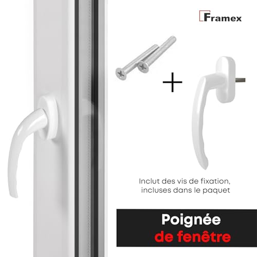 Fenêtre de cave en PVC blanc robuste avec double vitrage 32mm - 7