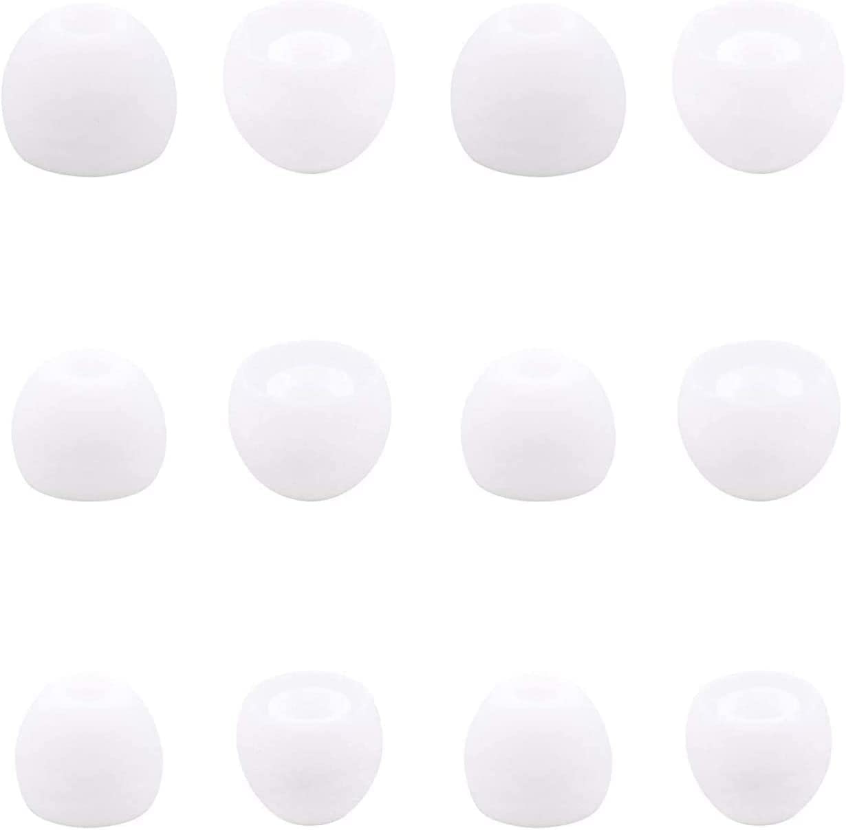 ALXCD Ear Tips Compatible with JBL Tune 125TWS Earbuds, 6 Pairs S M L Sizes Replacement Silicone Earbuds Tips Eartips, Compatible with JBL Tune 125TWS,White