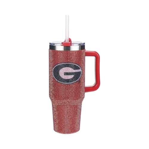 Image of The Memory Company Officially Licensed 40oz TC Bling Game Day Tumbler with Vintage Logo, University of Georgia