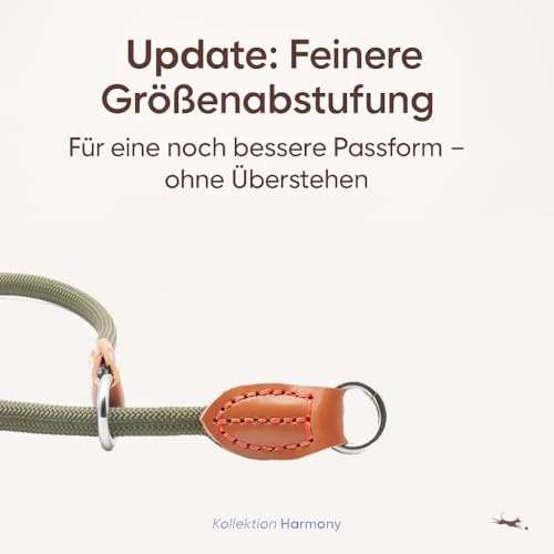 FREUDENTIER Zugstopp Halsband Hunde - Retriever Halsband Olivgrün (M)
