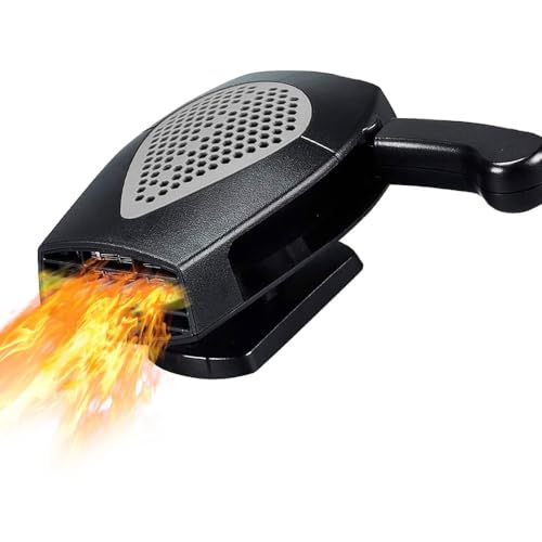 Riloer Ventilador Calentador de Auto, Calefactor Coche Mechero 12 V 150 W Durable 2 en 1 Calefacción Automática Enfriador Antivaho Secador Deshumidificadores Descongelador, Descongelador Portátil