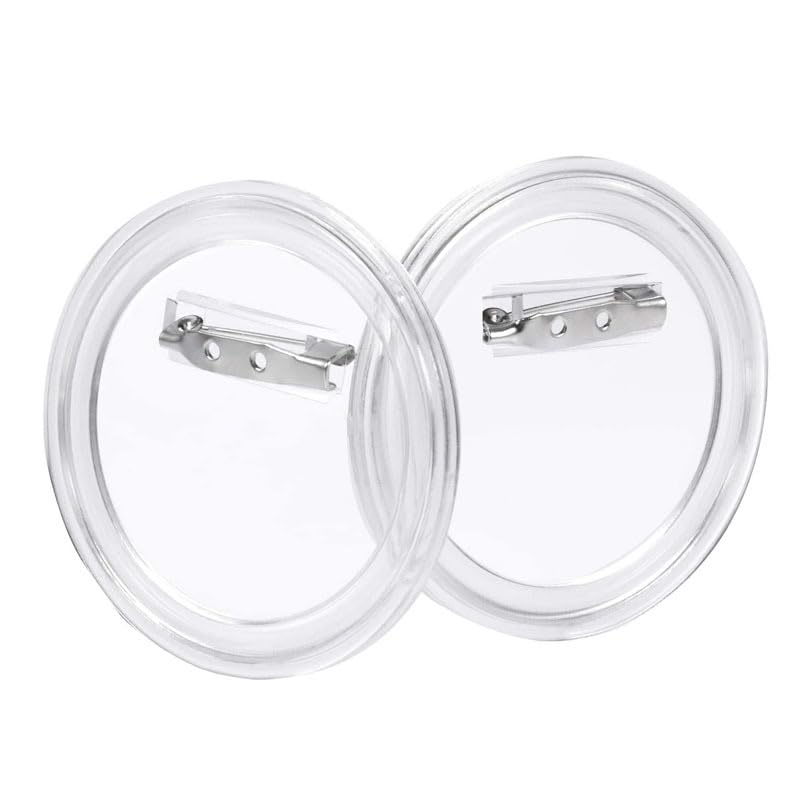 Kit de fabrication de boutons en plastique transparent avec fermeture par épingle robuste