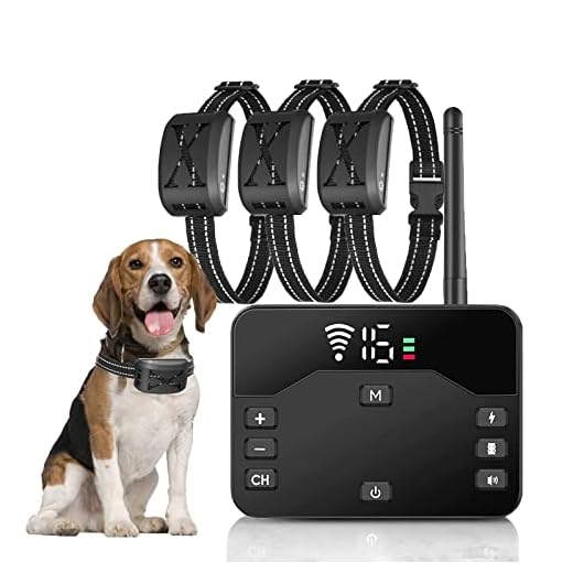HEXIEDEN Wireless Dog Electric Fence,Pet Boundary Containment System,Dogs Training Collar with Adjustable Vibration & Shock,Waterproof,Harmless,for 1 2 3 Dogs Boundary Container System,for3dogs