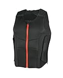 BLACK CREVICE Softprotektorweste I Schutzweste aus atmungsaktivem Mesh-Gewebe I Ski-Protektor für hervorragende Schockabsorbierung, schwarz/rot, L