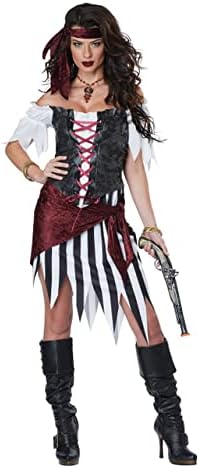 California CostumesWomen's Pirate Beauty Costume, black/white, Small