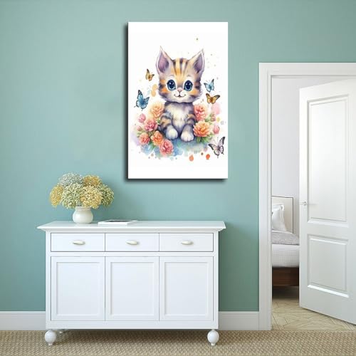 Décorer la chambre de bébé simplement avec ce poster chaton mignon - 4