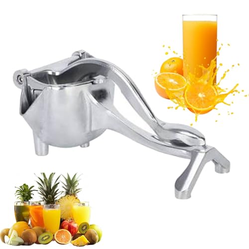 Extractor de jugo de frutas frescas de aleación de aluminio, exprimidor de jugo de mano, prensa manual con agarre ergonómico, extractor fácil de limpiar