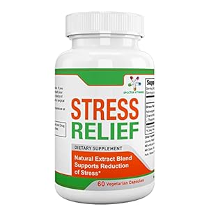 Spectra Vitamins Stress Relief for Adults, Natural Stress Supplement with Ashwagandha and Herbal Formula, Focus and Energy Supplement to Relax and Calm, 60 Capsules