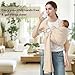 Shiaon Baby Ring Sling Wrap, Lightweight Baby Carrier Sling Toddler Sling, Cotton Infants Wraps Carrier (7-35 lbs) for Toddlers, Cream