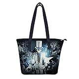 Hochwertiges Material: Hochwertige Leder-Handtasche mit sehr robusten Griffen, exquisiter Hardware und guter Verarbeitung. Reißverschluss oben.