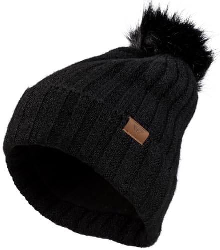 Fly Racing 22-3252BLACK Fly Women's Snow Pom Beanie Black