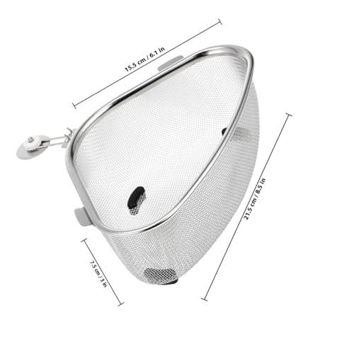 Cesta de drenaje triangular HEMOTON: colador de esquina de acero inoxidable 5