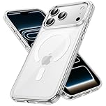 JETech Cover Magnetica per iPhone 17 Pro Max 6,9 Pollici Compatibile con MagSafe, Antiurto Cellulare Paraurti Custodia, Anti-Graffio Retro Trasparente (Trasparente)
