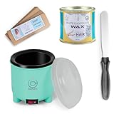 KRINKS® Wax Kit with White Chocolate Wax 600gm, Waxing Strips 50 pcs and Wax Applicator Knife/Spatula | Waxing Kit for Women Hair Removal | Easy to Use | Made in India