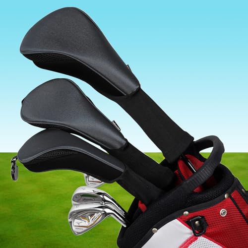 Craftsman Golf 3pcs/Set Meshy Neoprene Golf Club Headcover for Driver Fairway Hybrids Rescue - Image 3