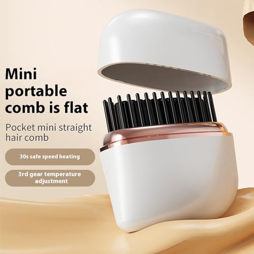 Peine alisador con tecnología de calentamiento rápido y temperatura regulable para peinado ergonómico miniatura 4