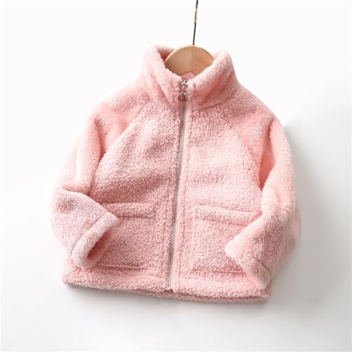 Thick Fluff Jacket for Toddler Boys Girls Fleece Long Sleeve Zipper Outwear Winter Solid Warm Coat with Pocket2