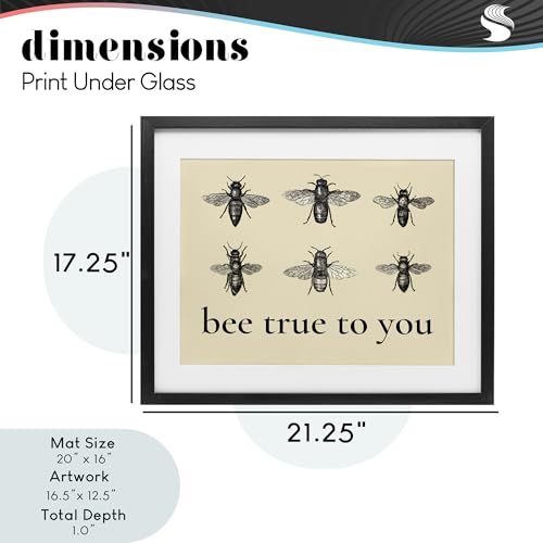 Impression encadrée Bee True To You Stupell une note de douceur sous verre - 5