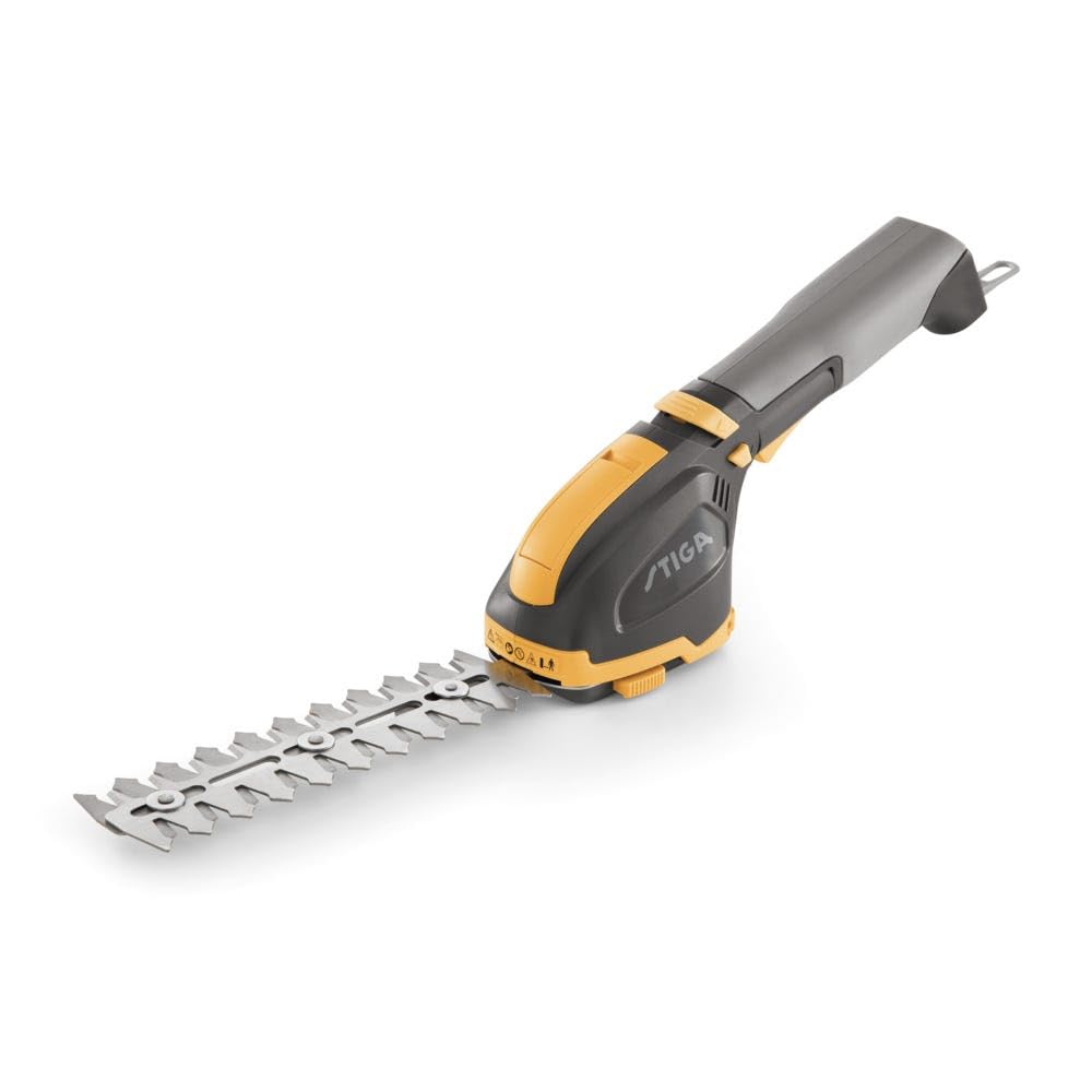 STIGA SGM 102 AE - Akku-Multitool mit 10,8 V Akku - 11 cm Grasschere & 18 cm Strauchschere - 2,5 Ah Akku & Ladegerät - Ergonomischer Drehgriff - Inklusive Transporttasche