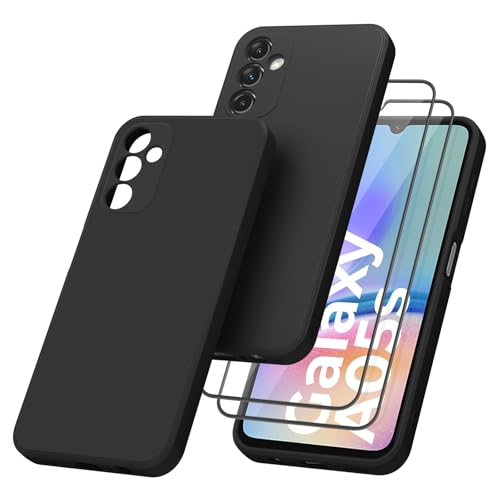 Vancle Funda para Samsung Galaxy A05S, con 2 Piezas Protector de Pantalla Cristal Templado, Carcasas Silicona Premium, Protección Completa Lente Cámara, Fundas Protectora Resistente Arañazos y Caídas
