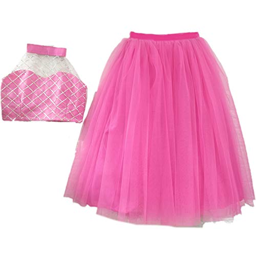Image of TILISM Net Fit & Flare Skirt Pink