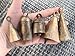 Rustic Small Gold-Tone Bells – Set of 5 Handmade Decorative Metal Bells in Mixed Shapes for Home, Craft, or Garden (5 bells only)
