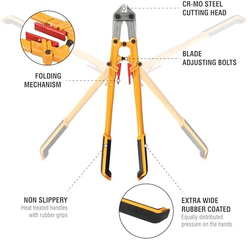 Power Grip Bolt Cutter, 39-124, 24 Inches