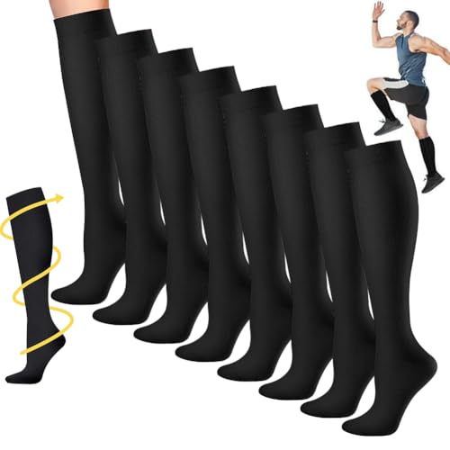 Listado de Medias de Compresion Walmart Top 5. 46 BOOSEN 8 Pares Calcetines de Compresión para Mujeres y Hombres,Correr Calcetines de compresión 15-20 mmHg,Educe la Fatiga Muscular para Enfermera, Ciclismo, Futbol, Viaje Avion,...
