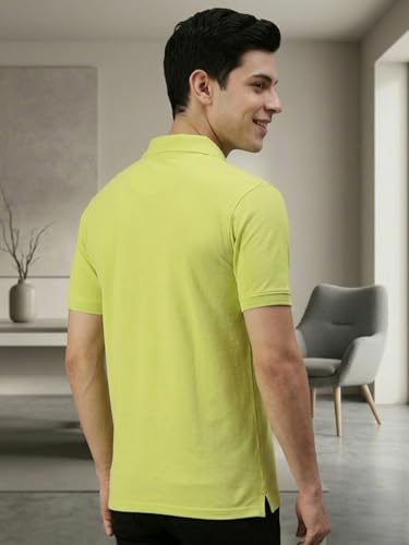 Image of Lux Cozi Men's Cotton Solid Polo Tshirt | Collar Tshirts | Half Sleeves | Stylish & Premium All Day Wear | Pack of 1