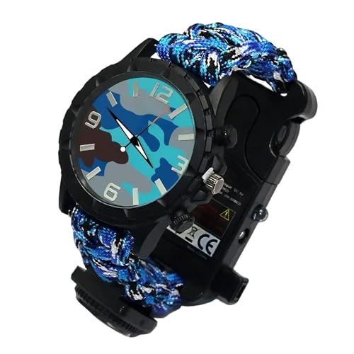 Imagen de ZFFOZZ Reloj Deportivo de Pulsera Pulsera de Supervivencia Multifunción Recargable para Hombre
