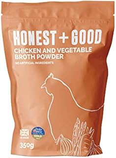 Honest + Good UK's Chicken + Vegetable Bone Broth Powder | 35 Servings | Free Range | Joints Gut | Type II Collagen Protein | UK Made Gold Award Winner Taste of The West 2022