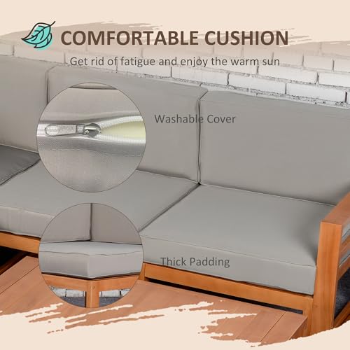 Outsunny US84B-9850131 4 Seater L Shaped Patio Furniture Set thumb #3