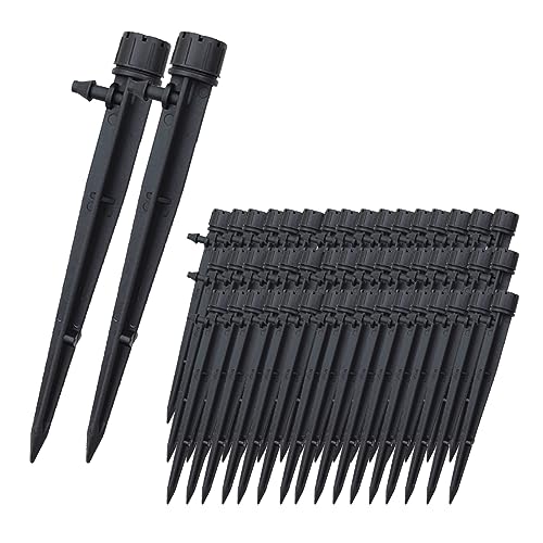 自動水やり パーツ 50個 自動給水キャップ 自動水やり器 スプリンクラー 点滴 水やり当番 水遣り器 水流灌漑ドリッパー パーツ 360度 調整可能 園芸給水 点滴ノズル 園芸用品 散水用具 灌漑 水やり 植物 盆栽 野菜 庭園 4 / 7mm 適用でき