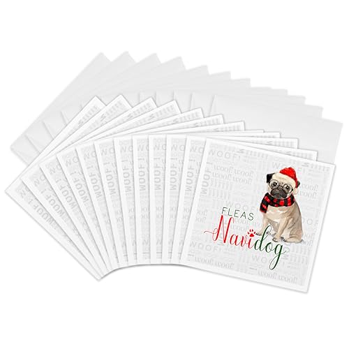 Cartes de vœux carlin amusant pour transmettre de la joie et de grands sourires à vos proches