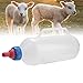 Zerodis Bottiglia per Il Latte di Agnello da 1 litro con biberon Bottiglia per Il Latte per Vitello o Agnello Allevamento Bestiame Irrigazione Baby Capra Alimentatore per Latte con Manico