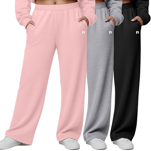 Pantalon de survêtement femme taille haute élastique avec poches latérales lot