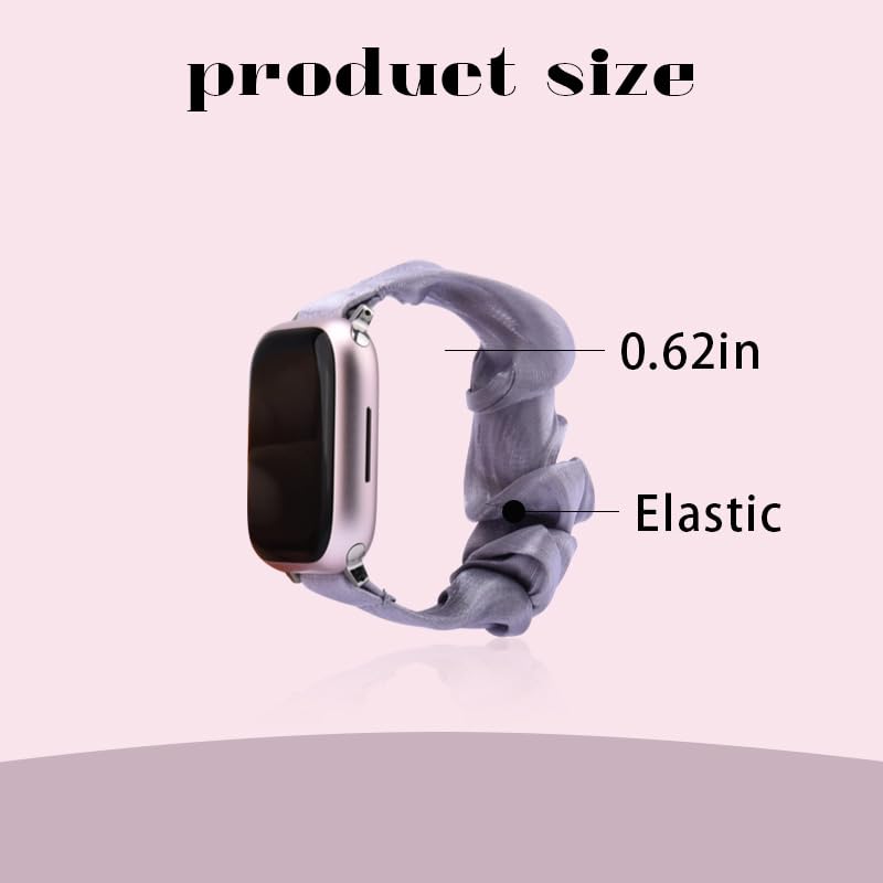 Correa scrunchie delgada para reloj mujer 20mm miniatura 2