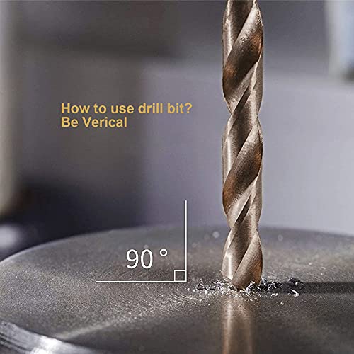 Image of HIDOTOL Cobalt Drill Bit Set 115 PCS - M35 High Speed Steel Twist Jobber Length Drill Bits for Hardened Metal, Stainless Steel, Cast Iron, Plastic and Wood, 1 /16 inch-1 /2 inch, A-Z, 1-60
