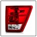 KEEKPO - For 2005-2006 Jeep Grand Cherokee Factory Style Red Clear Tail Lights Brake Lamps Set Replacement Left+Right